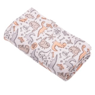 Kocyk bawełniany 75x100 cm - dinozaury