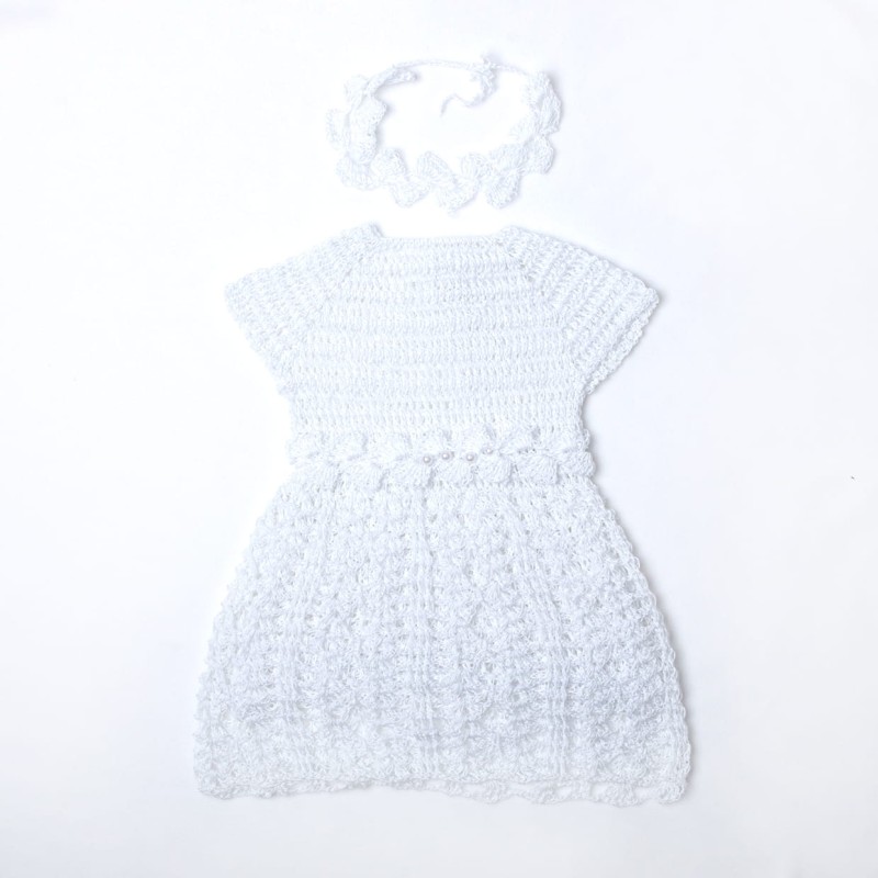 Wykonana ręcznie sukienka dla wcześniaka - rozmiar 32/38 - pogrzeb