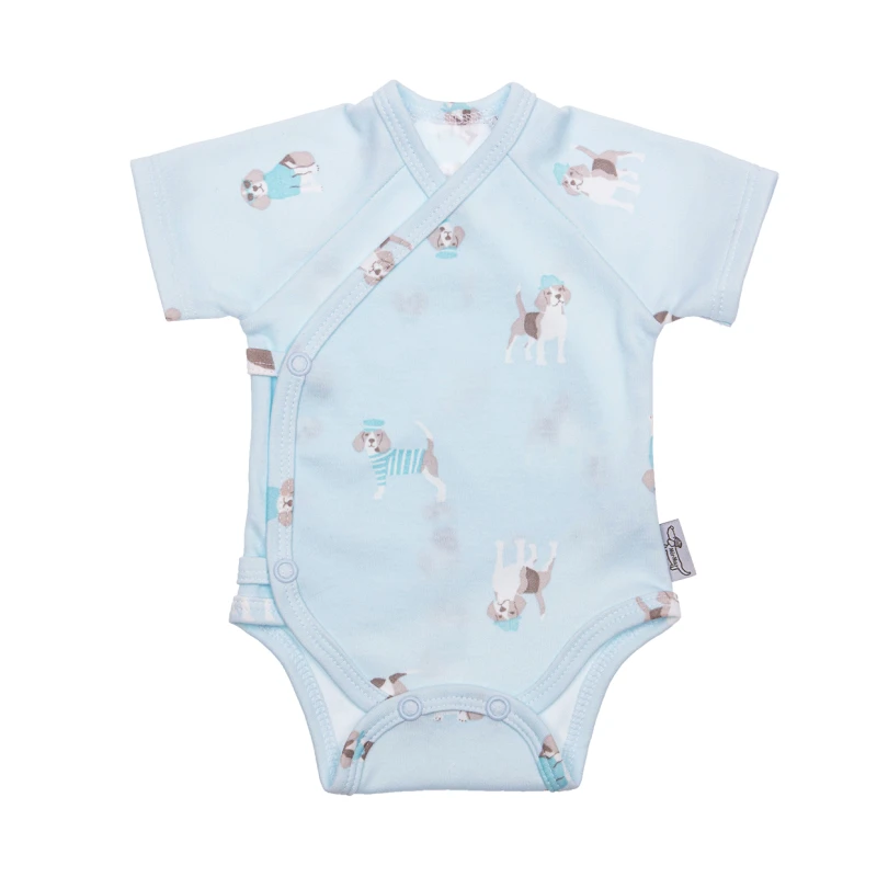 Body dla wcześniaka kopertowe z krótkim rękawem - rozmiar 46/48 