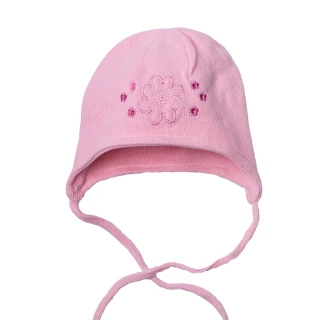 Przejściowa czapka dla wcześniaka - obwód głowy 36 cm - różowa