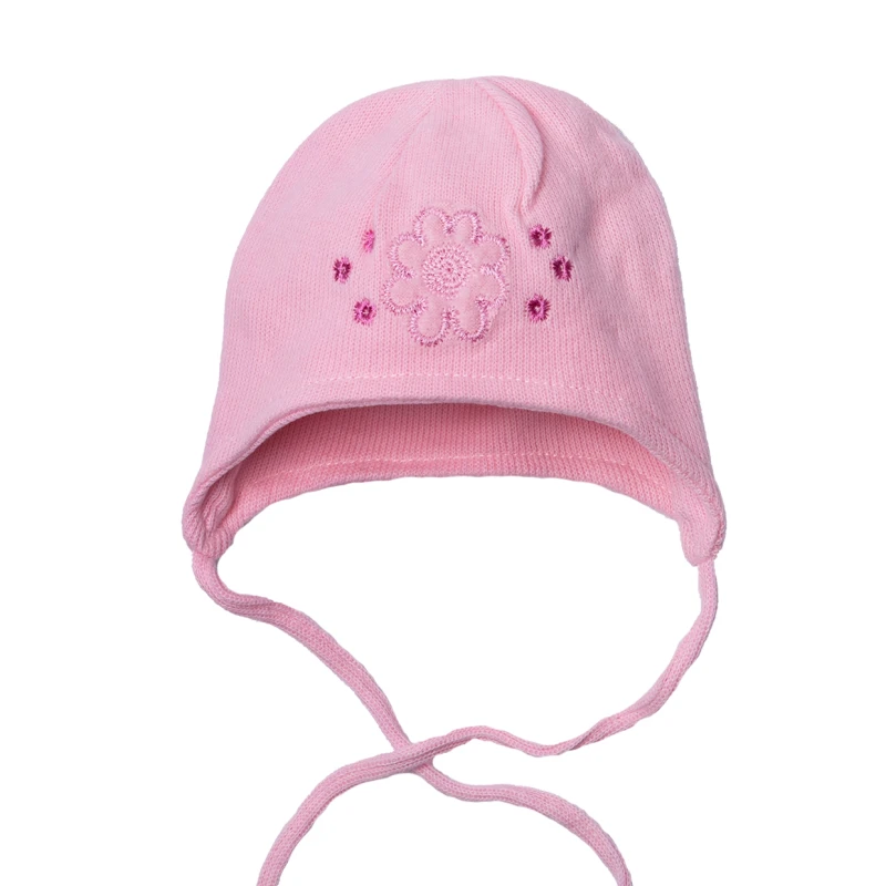 Przejściowa czapka dla wcześniaka - obwód głowy 36 cm - różowa