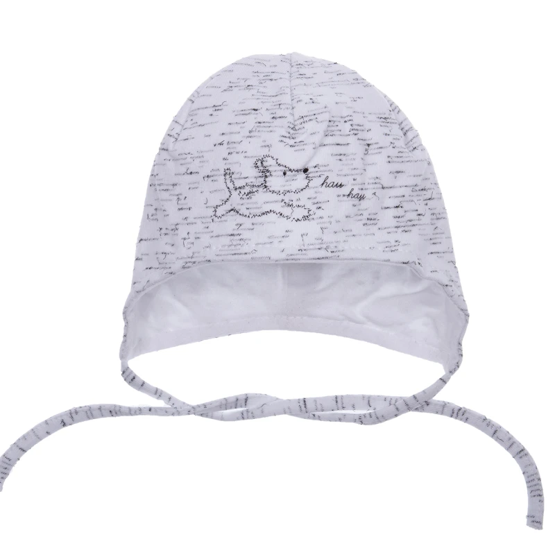 Przejściowa czapka dla wcześniaka - obwód głowy 36 cm - piesek