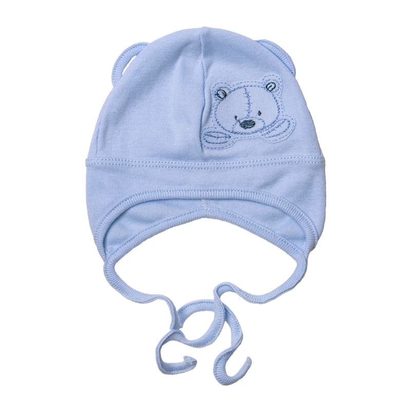 Bawełniana czapka dla wcześniaka - obwód głowy 36 cm