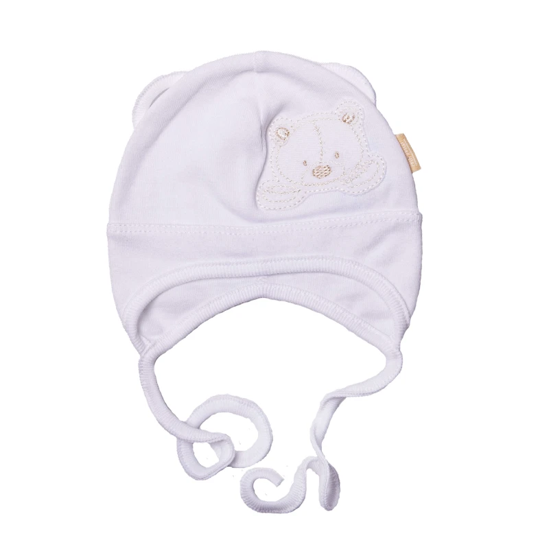 Bawełniana czapka dla wcześniaka - obwód głowy 36 cm