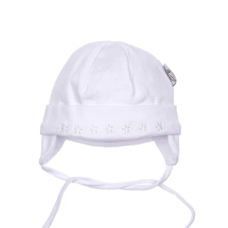 Przejściowa czapka dla wcześniaka - obwód głowy 34 cm - biała