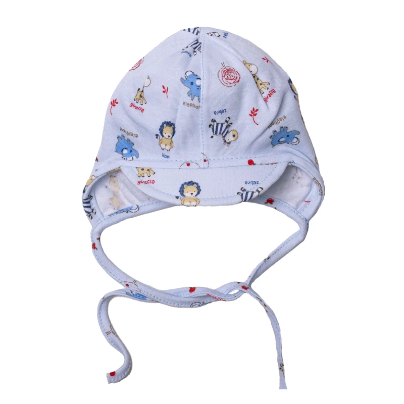 Bawełniana czapka dla wcześniaka - obwód głowy 34 cm