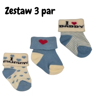 Skarpetki bawełniane dla wcześniaka - zestaw 3 par