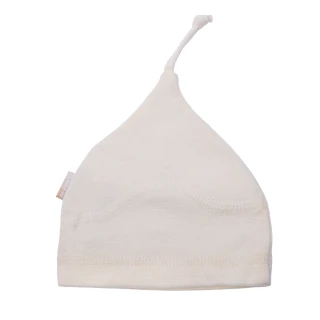 Czapka dla wcześniaka - obwód głowy 32 cm - kremowa