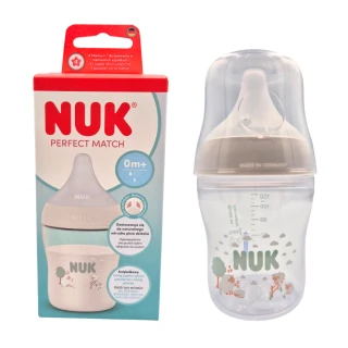 NUK - Butelka antykolkowa 0+ Perfect Match 150 ml - owce beż
