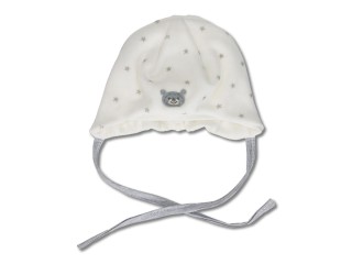 Welurowa czapeczka dla wcześniaka - obwód głowy 35 cm 