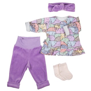 Komplet dla wcześniaka - rozmiar 50 - kolorowe słonie