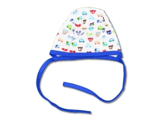 Czapka wiązana dla wcześniaka - obwód głowy 31 cm
